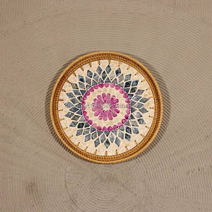 100% ECOLÓGICO Artesanía Natural MADRE DE PERLA BANDEJA DE RATTAN para mesa de centro Vietnam Laca al por mayor - Product Image 1