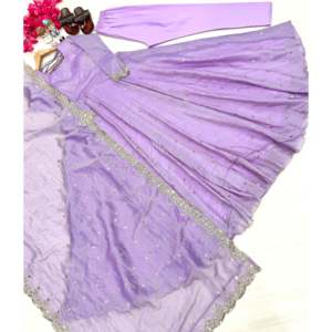 Vestido de Fiesta Elegante con Diseño de Paraguas, Dupatta y Parte Inferior - Product Image 1