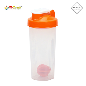 Plastic <b>Shaker</b> <b>Bottle</b> Drinkware with Ball Mixer Flip Lid Portable Protein Shake Cup for Fitness Travel - Product Image 2