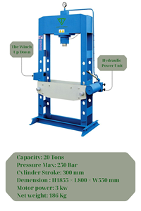 Prensa Hidráulica de 20 Toneladas, Equipo de Metalurgia para Tareas de Acero y Aluminio, Mejor Tecnología, Garantía de 1 Año, Hecho en Vietnam - Product Image 5