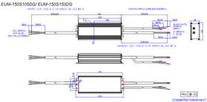 Controlador LED Inventronics EUM-150S105DG de 150W y 1050mA de Corriente Constante - Product Image 3
