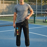 Pantalon de jogging léger pour homme en Spandex/Nylon, avec cordon de serrage, taille élastique, coupe ample et micro-perforations pour la ventilation