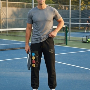 Micro Ventilated Lightweight Eco-Friendly Pickleball Performance Joggers Sweatpants Drawstring Elastic Waist Loose Fit - Product Image 4