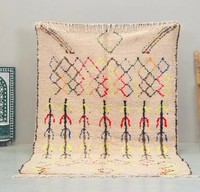 Tapis marocain en laine noué à la main, tapis tribal Beni Ourain, tapis fait main, taille personnalisée, vente en gros