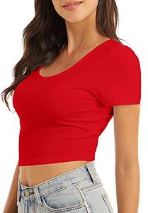 เสื้อครอปท็อปผู้หญิง ผ้าทนทาน ซักง่าย ระบายอากาศดี สวมใส่สบาย ไม่ยับ เป็นมิตรกับสิ่งแวดล้อม สไตล์ลำลอง ดีไซน์ใหม่ล่าสุด - Product Image 2