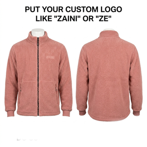 240g Premium Polyester Polar Fleece Thin Long Front Stand Collar Full Zip <b>Puller</b> Men's Waterproof Running Jacket Charcoal - Product Image 1