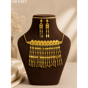 Conjunto de Joyería Árabe Martasha, Collar de Oro de Dubái, Collar Árabe Chapado en Oro, Conjunto Árabe Tradicional - Product Image 5