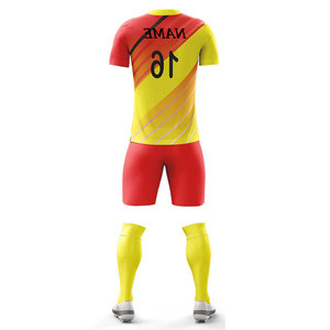 ชุดฟุตบอลคอลเลคชั่นใหม่รับซัมเมอร์ ขายส่งเสื้อผ้าสำหรับทีมสโมสร ชุดแข่งพร้อมกางเกงขาสั้น ชุดพิมพ์ลาย ชุดฟุตบอล แห้งเร็ว - Product Image 5