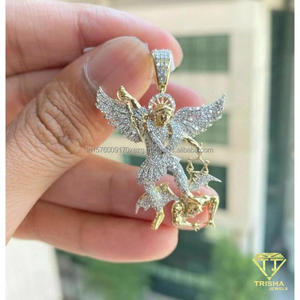 Designer <b>Angel</b> Jewelry Pendant With High Polish Finish And Luxury Streetwear Hip Hop Style - Product Image 2