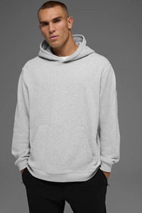 Pull-over oversize vierge en coton épais, style streetwear, basique, personnalisable, pour impression et broderie, fabricant de sweats à capuche - Product Image 5