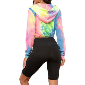 Conjunto de 2 Piezas de Sudadera con Capucha y Pantalones Deportivos para Mujer, de Alta Calidad OEM, Ropa Deportiva de Invierno, Informal, Tejida, con Corte Recortado en la Parte Delantera - Product Image 4