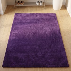 Elegante Alfombra Moderna de Lana Morada Real, Hecha a Mano, Antideslizante, Gruesa, Suave y Afelpada, para Sala de Estar y Decoración del Hogar - Product Image 1