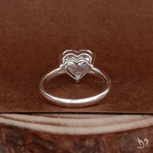 2 Carat Heart Cut <b>Split</b> Shank Lab Grown Diamond Engagement <b>Ring</b> IGI Certified in 10K Solid Gold-Trendy Wedding & Anniversary - Product Image 3