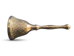 Handcrafted Brass Hand <b>Bell</b> with Wooden Handle Vintage Traditional Decorative <b>Bell</b> for Home Office School Hotel Reception & Gift - Product Image 6