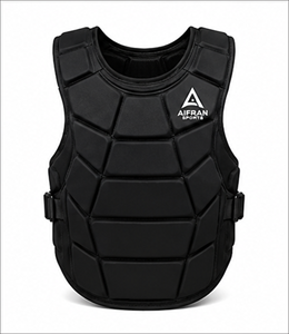 Chaleco de Equitación de Neopreno Negro para Invierno, Protector de Pecho con Diseño Transpirable Ajustable y Acolchado Extendido para Niños y Adultos - Product Image 1