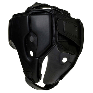 Protector de Cabeza para Boxeo al por Mayor, Casco Deportivo Protector de Cuero PU con Cierre de Hebilla para Adultos Unisex, Color Negro Sólido - Product Image 6