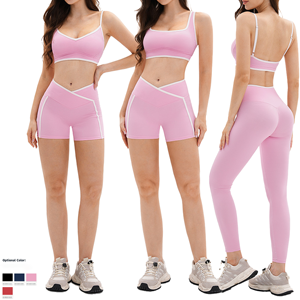 ชุดออกกำลังกายผู้หญิง เสื้อโยคะสีพื้นไร้ตะเข็บ แขนยาว เสื้อครอปออกกำลังกาย แห้งเร็ว ระบายอากาศ ชุดโยคะ - Product Image 2