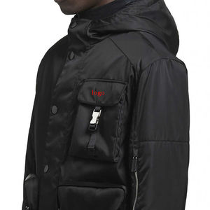 Services OEM, vente en gros de vestes cargo à col montant avec patchs en toile brodés sur mesure, grandes tailles pour un usage décontracté - Product Image 6