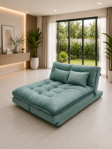 Canapé-lit carré moderne Smile 3 en 1, ensemble de canapé-lit convertible, salon d'hôtel, tissu haut de gamme, canapé écologique - Product Image 1