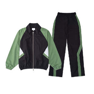 Ensemble de survêtement imperméable bleu marine pour homme, veste à capuche légère zippée et pantalon - Product Image 4