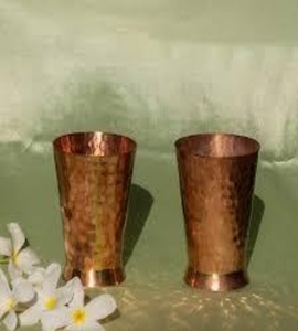 Export Quality Copper Glass Tumbler Manufacturer Ayurvedic Drinking Water Cup Bulk Supplier Metal <b>Drinkware</b> - Product Image 3