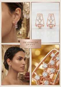 Pendientes de Diamantes de Oro Sólido de 9K Color Oro Rosa para Mujer, Corte Brillante Redondo de Lujo, Joyería de Boda - Product Image 2