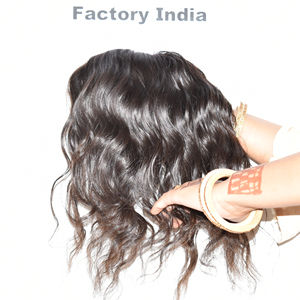 Extensions de cheveux naturels indiens Remy de qualité supérieure, style ondulé, non traités, double trame machine, cuticules alignées, vierges, soyeux, à clipser - Product Image 5