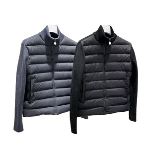 Doudounes patchwork homme automne/hiver 95% duvet d'oie blanc tricot en coton et laine mélangés vêtements quotidiens chauds - Product Image 1