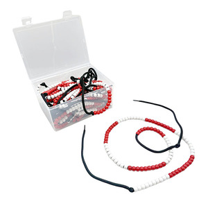 Perles mathématiques Montessori rouges et blanches, chaîne de perles de comptage, jouet mathématique, vente en gros OEM - Product Image 1