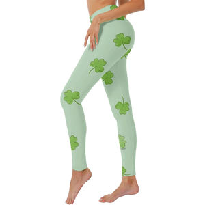 Leggings de Yoga de Cintura Alta para Mujer, Estampado de Noche Estrellada Verde, Leggings Largos con Estampado Digital - Product Image 2
