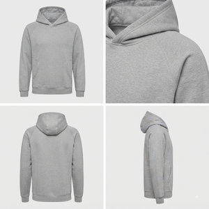Sweat à capuche unisexe de sport en molleton 100% coton, coupe classique, avec poche avant zippée, écologique, pour l'entraînement hivernal, vente en gros, OEM - Product Image 4