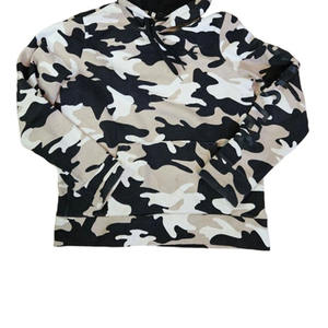 Sudadera con Capucha Negra para Hombre, con Cierre, Forro Polar, Camuflaje, Resistente al Viento, 100% Algodón, Personalizable, Temporada de Invierno, Logotipo Bordado Personalizado - Product Image 4