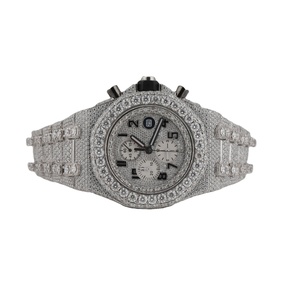 นาฬิกาเพชรโมอิสคุณภาพ VVS1พร้อมระบบเคลื่อนที่อัตโนมัตินาฬิกาแฟชั่นประดับเพชรสำหรับผู้ชายและผู้หญิง - Product Image 1