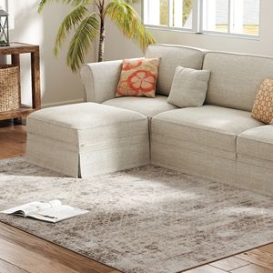 Tappeto Lavabile in Lavatrice 5x7 Stile Tradizionale Antiscivolo, Set di Tappeti Marrone Chiaro Misto per Soggiorno e Camera da Letto - Product Image 2