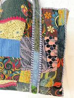 Sac fourre-tout réutilisable en soie vintage fait main, léger, à ouverture supérieure, écologique, pour femmes, FABRICATEFIZZ, ethnique indien matelassé
