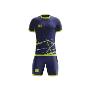Tenue de football avec impression par sublimation intégrale, maillot de foot personnalisé, ensemble respirant en polyester, vêtements d'équipe - Product Image 1