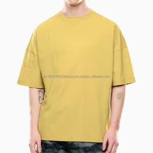 T-shirt décontracté populaire pour hommes, couleur unie, col rond, 100% coton, vente en gros, été, lavé, tendance, manches courtes - Product Image 1