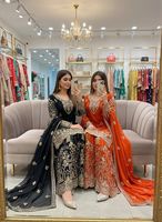 Traje Salwar Kameez de Seda con Palazzo, Suministro Directo de Fábrica, para Bodas y Festivales, Salwar Kameez Pakistaní