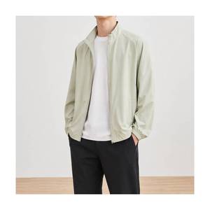 Chaqueta Casual de Cuello Alto, Softshell, con Estampado de Letras, Impermeable, con Cierre de Cremallera Bidireccional, para Verano - Product Image 1
