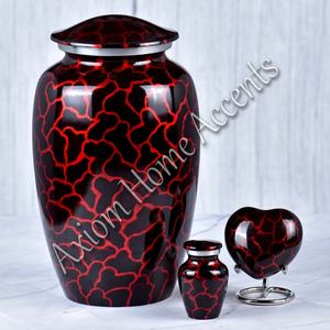 Elegante urna de cremación de aluminio hecha a mano con patrones detallados Urna de tributo conmemorativo por Axiom Home Accents - Product Image 6