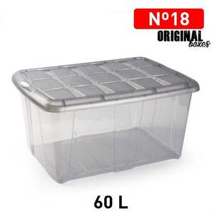 Boîte de rangement en plastique gris N18 CAJA pour organiser et trier les articles - Product Image 2