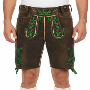 Costume d'Oktoberfest haut de gamme pour hommes – Tenue classique bavaroise Lederhosen avec short en daim rustique - Product Image 3