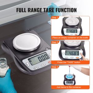 Bilancia Elettronica da Laboratorio ad Alta Precisione 600g x 0.01g |   Conversione di 6 unità |   Attrezzature per Laboratori Scientifici - Product Image 2