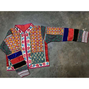 Ethnic Patchwork Embroidered Jacket Women <b>Boho</b> Style Prairie Chic Full Sleeve Woven Polyester Cotton Spring Fashion Clothing - Product Image 2