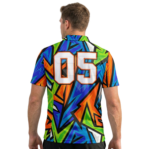 Nouveau T-shirt de golf en coton grande taille pour homme, personnalisé avec logo imprimé, tricoté, de haute qualité, séchage rapide et respirant, vente chaude - Product Image 2