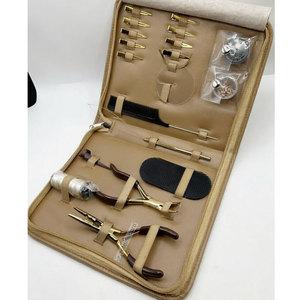 Weaving <b>Extension</b> Micro <b>Beads</b> Plier Tools Set Gold Plasma Curved Nose Multi Functional Plier Clips Heat Protector and <b>Beads</b> - Product Image 1