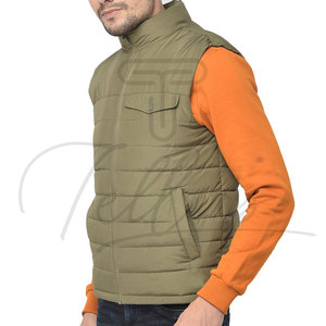 Veste matelassée sans manches pour homme, légère, à capuche, imperméable, respirante, fermeture éclair, style décontracté, vente chaude, hiver, OEM - Product Image 2