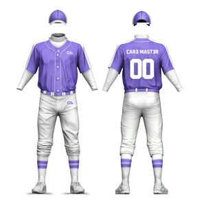 Uniforme de Béisbol Personalizado por Sublimación al por Mayor OEM para Hombre, Conjunto Deportivo de Talla Grande, Diseño Liso - Product Image 1
