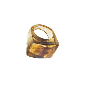 Handmade High-Polished Resin Finger Rings Customizable Size Unisex Classic Fashion Jewelry KISWAH CRAFT IGI Certified Channel - Product Image 6