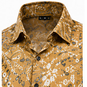 Men's Printed Long Sleeve Shirt with High Quality Fabric and Elegant Fashion Pattern <b>for</b> Modern <b>Wardrobe</b> - Product Image 3